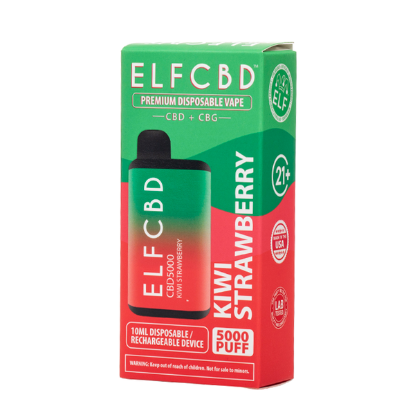 ELF CBD - Premium Disposable Vape - 5000 Puff - 5GM - CBD + CBG - Assorted