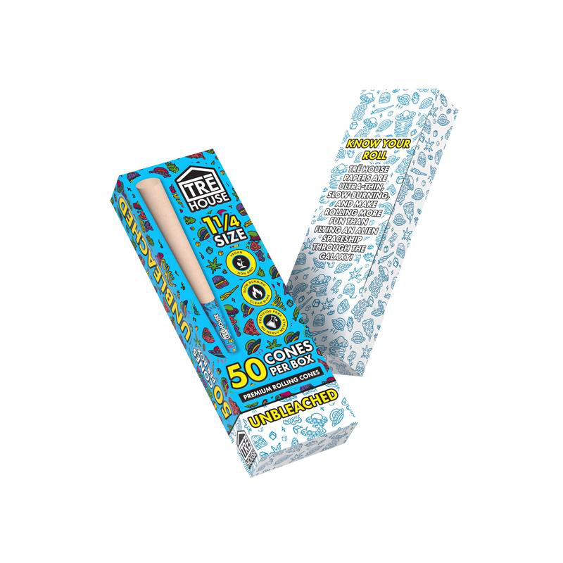 Tre House- 1 1/4 size 84mm Premium Rolling cones - The Society 