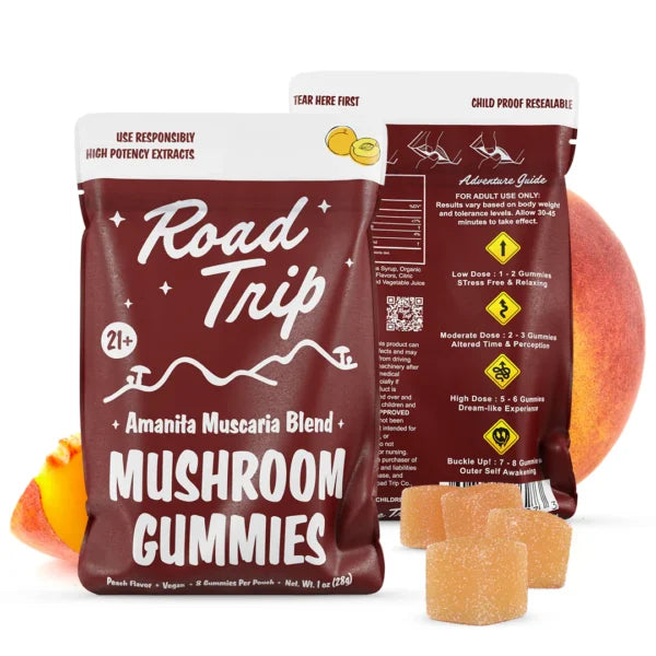 ROAD TRIP HIGH POTENCY 14000MG AMANITA MUSCARIA MUSHROOM GUMMIES - The Society