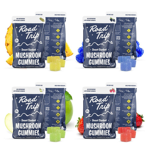 ROAD TRIP HIGH POTENCY 14000MG Desert Stardust MUSHROOM GUMMIES - The Society