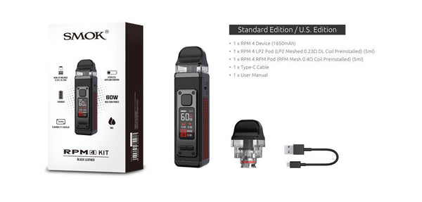 Smok RPM 4 Kit - Black Leather - The Society