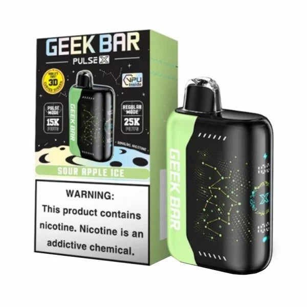 Geek Bar Pulse X - Sour Apple Ice, Zero Nicotine - The Society