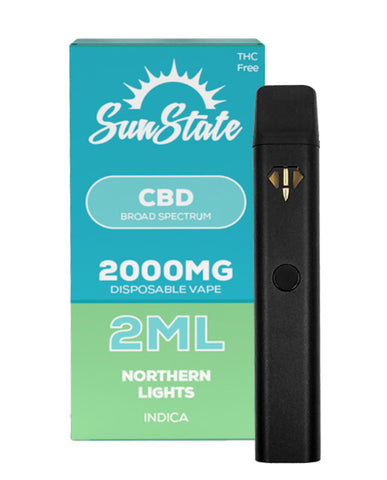 CBD Broad Spectrum Disposable Vape - 2000mg - Northern Lights Flavor: Northern Lights- Indica - The Society