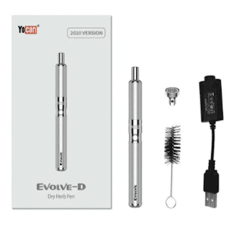 YoCan- Evolve-D Kit Dry Herb Vaporizor- Silver - The Society
