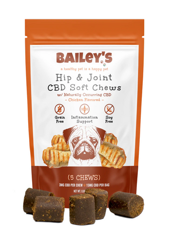 Bailey's CBD 3mg Hip & Joint Soft Chews - Chicken Flavor - The Society 