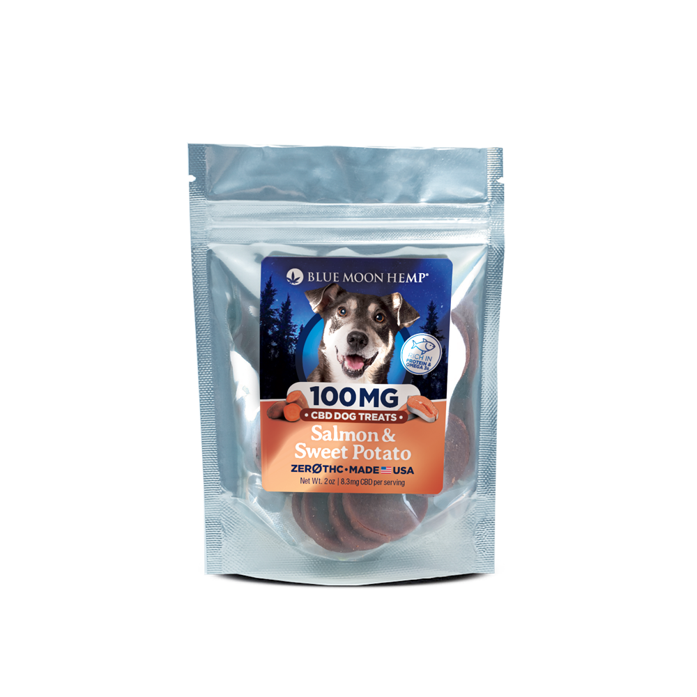Blue Moon Hemp - CBD Dog Treats 100mg (Salmon & Sweet Potato) - The Society 