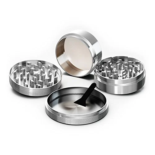 4 Part Plain Alluminum Grinder 63MM - The Society 
