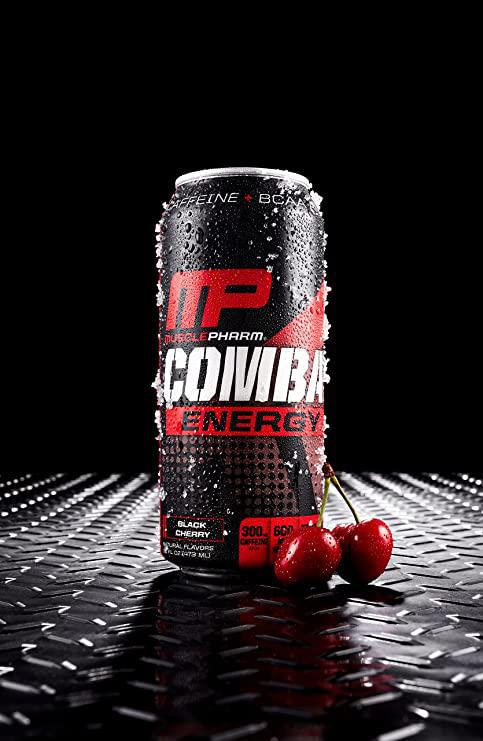 MP- Muscle Pharm Combat Energy Drink 16fl oz.- Black Cherry - The Society 