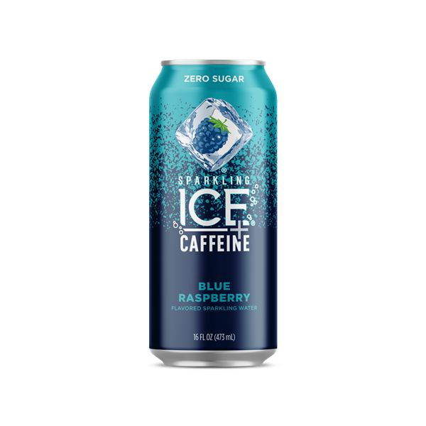 Sparkling Ice + Caffeine, Zero Sugar- 16fl oz, Blue Raspberry - The Society 