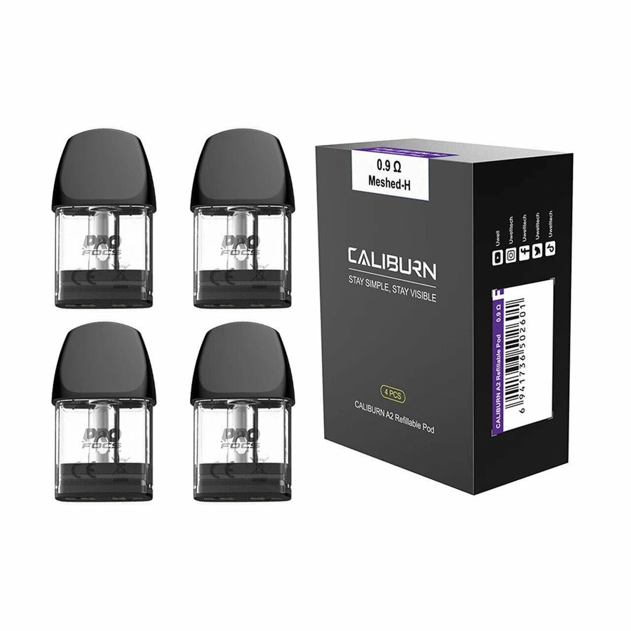 Caliburn A2 Pods 0.9Ohm (4 Pack) - The Society 