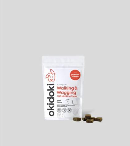 Okidoki walking&wagging CBD mobility chews 150mg CBD flavor;Beef - The Society 