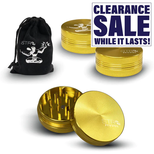 STR8 RYPR Aluminum Grinder - 2 Piece - 55mm- Gold - The Society 