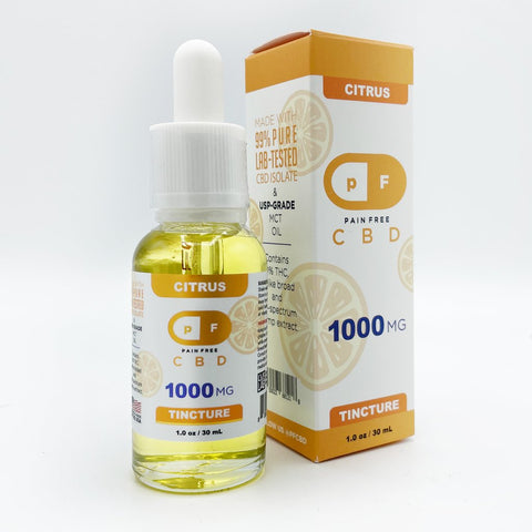 PF - Pain Free 1000mg CBD Oil - Citrus - The Society 