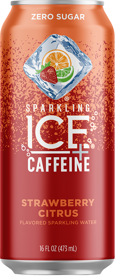 Sparkling Ice + Caffeine, Zero Sugar- 16fl oz, Strawberry Citrus - The Society 