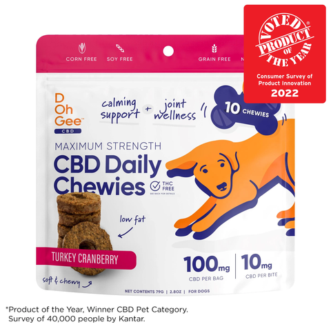D OH GEE CBD DAILY TURKEY CRANBERRY  CHEWIES 100MG CBD PER BAG (10 COUNT) - The Society 