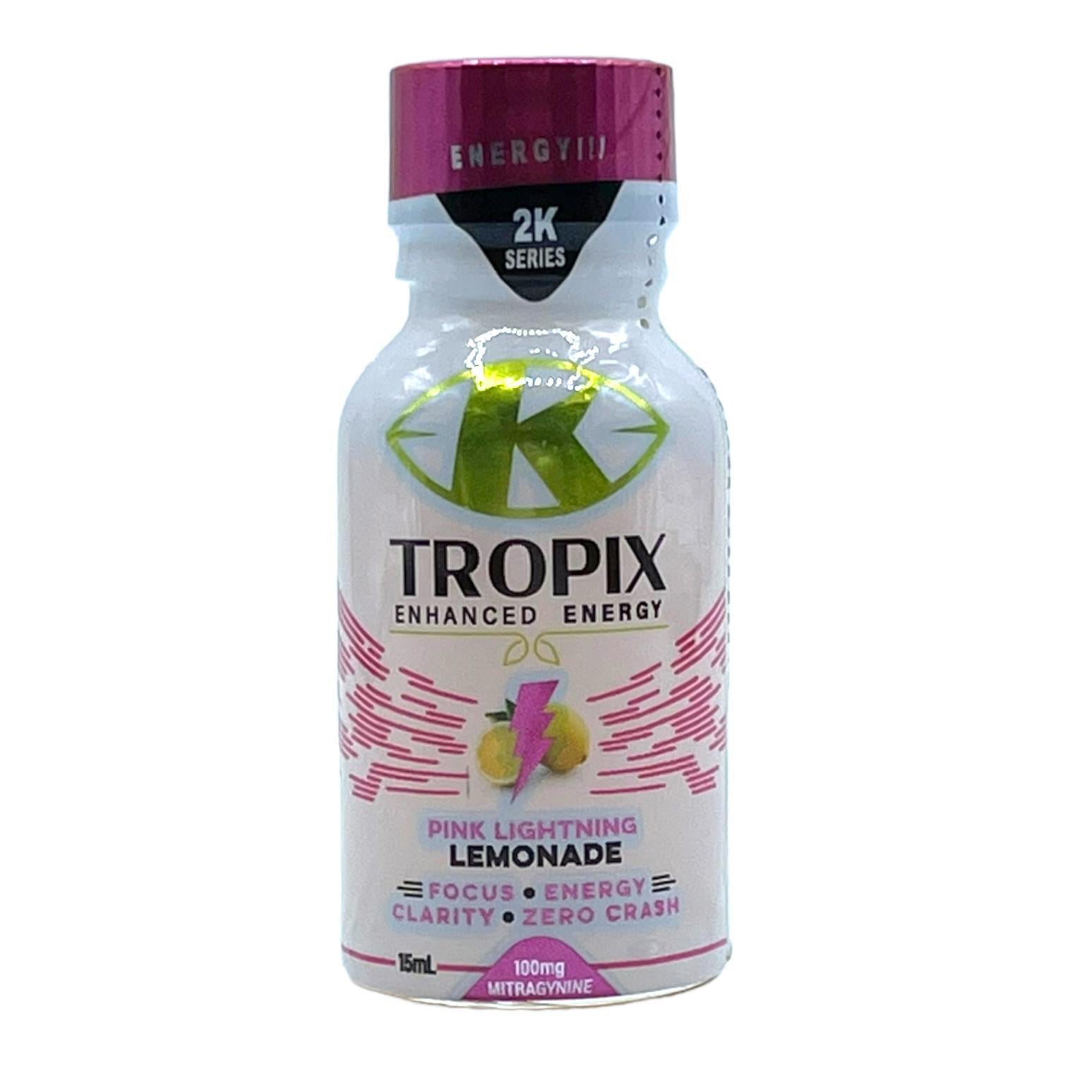 K- Tropix 2K Energy Shot : Pink Lightning Lemonade 100mg - The Society 