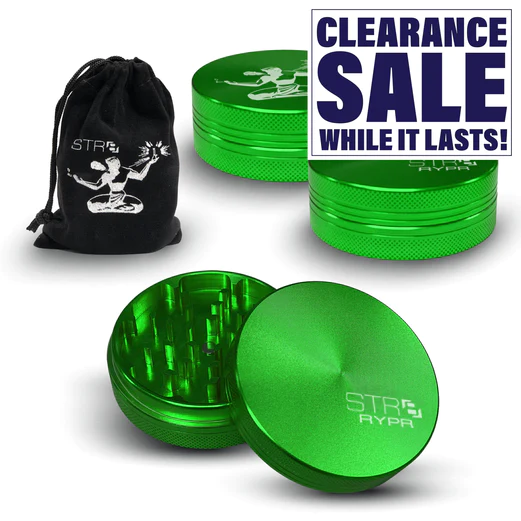 STR8 RYPR Aluminum Grinder - 2 Piece - 63mm- Green - The Society 