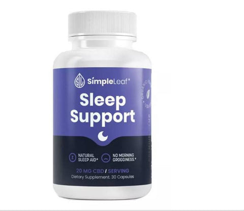 Simple Leaf CBD - CBD Capsules - Sleep Support Caps - 20mg - 30 Count - The Society 