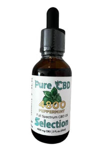 Pure CBD Selection- 4800MG Full Spectrum CBD Oil Peppermint - The Society 