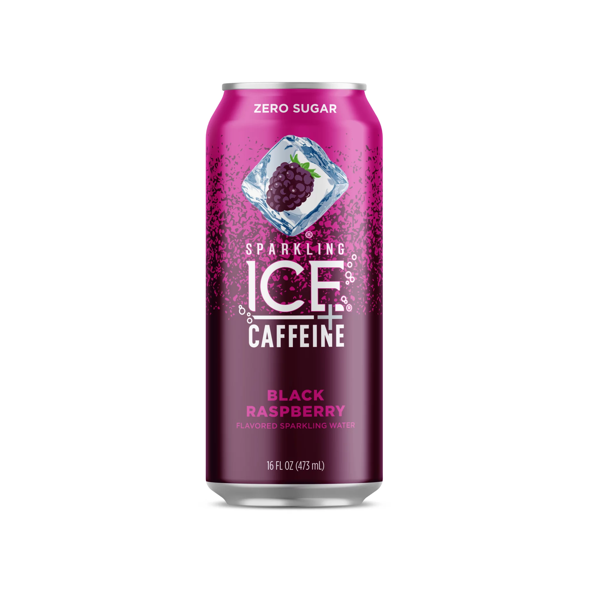 Sparkling Ice + Caffeine, Zero Sugar- 16fl oz, Black Raspberry - The Society 